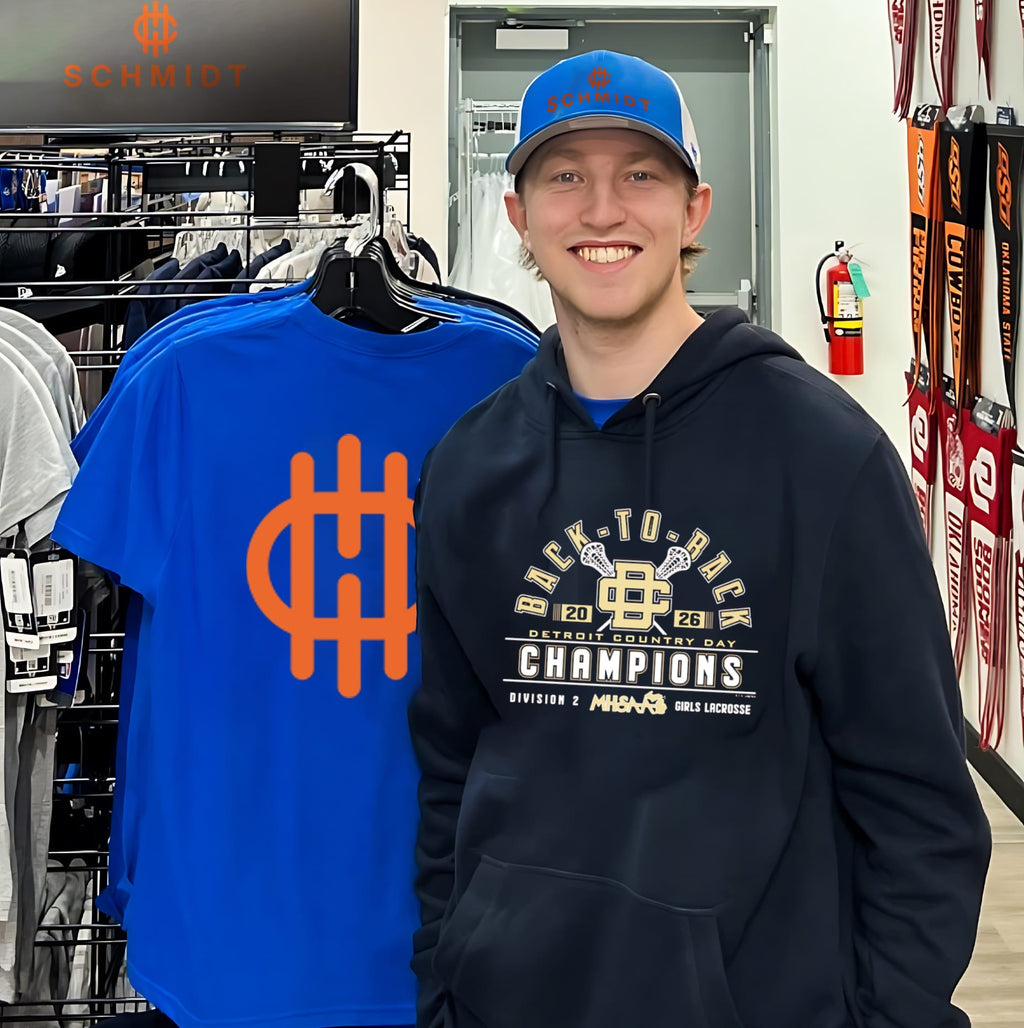 Detroit Country Day 2026 MHSAA Girls Lacrosse D2 Back-To-Back Champions logo shirt