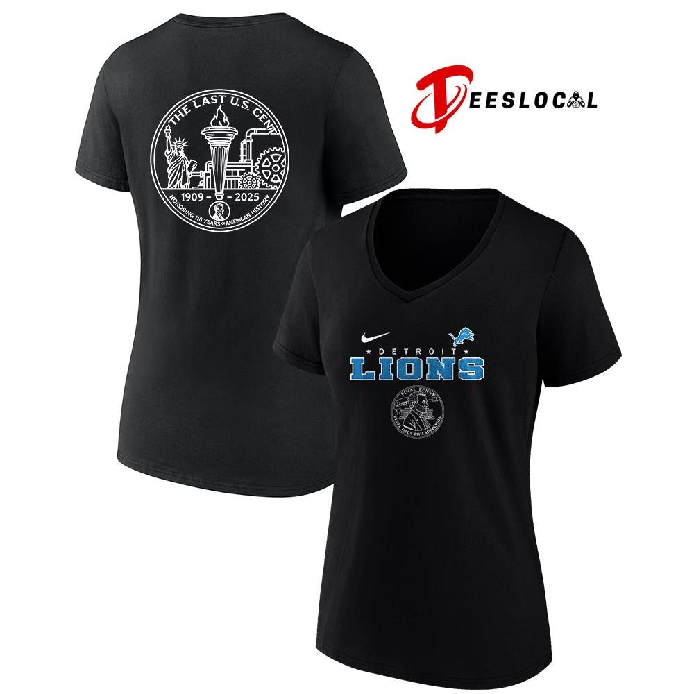 Detroit Lions the last US cent honoring 116 years of America history shirt