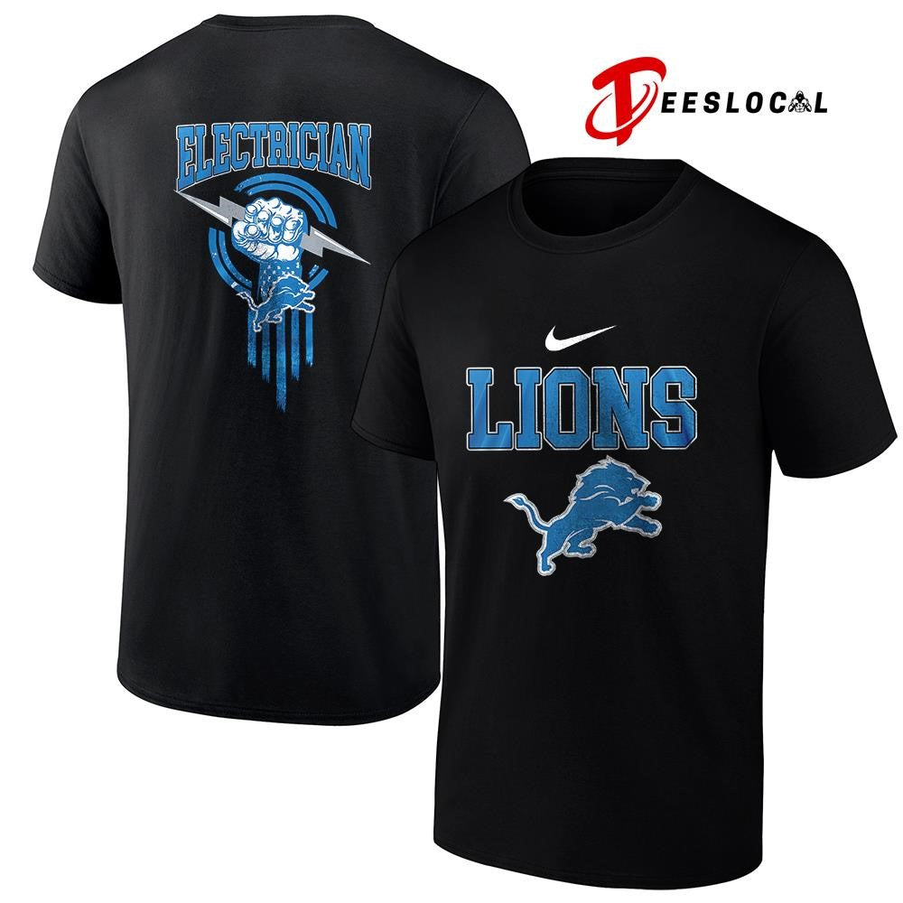 Detroit Lions x Electrician logo shirt