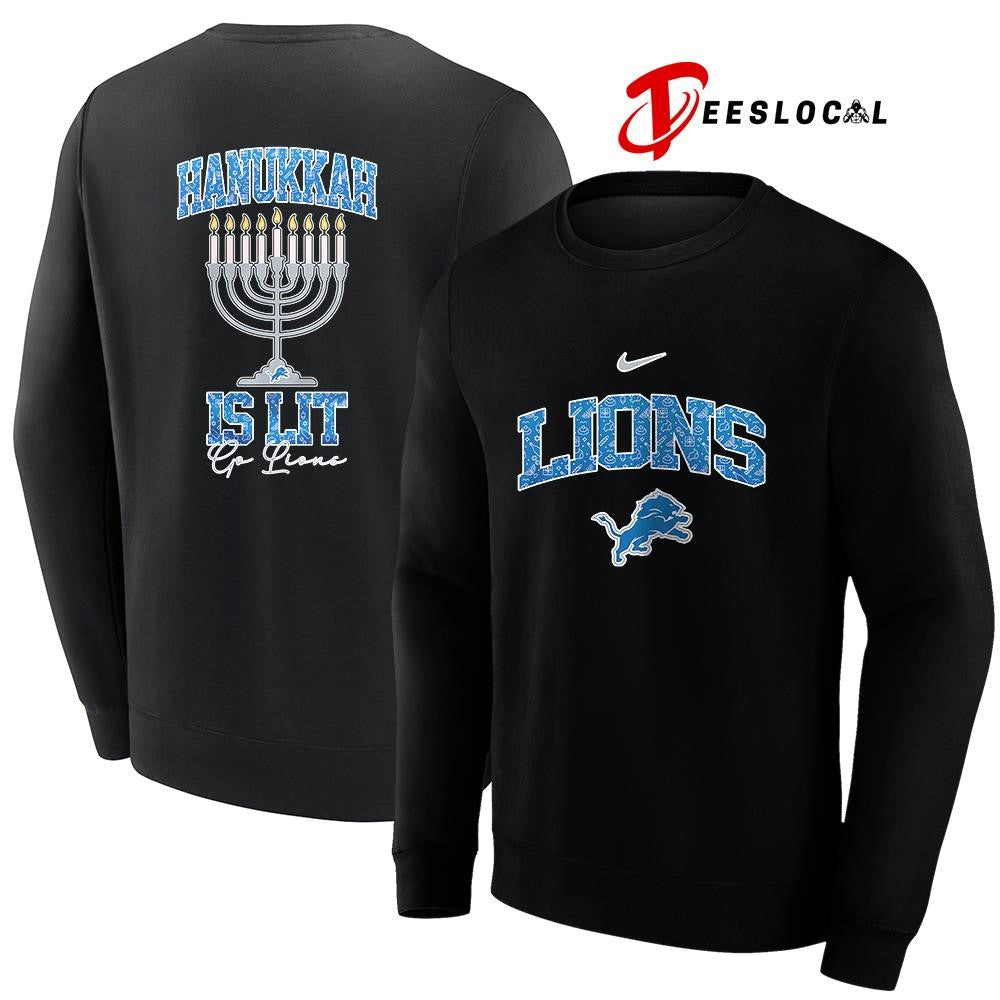 Detroit Lions x Happy Hanukkah is lit shirt