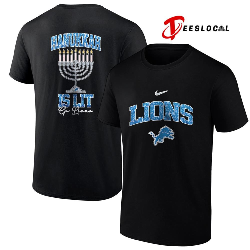 Detroit Lions x Happy Hanukkah is lit shirt