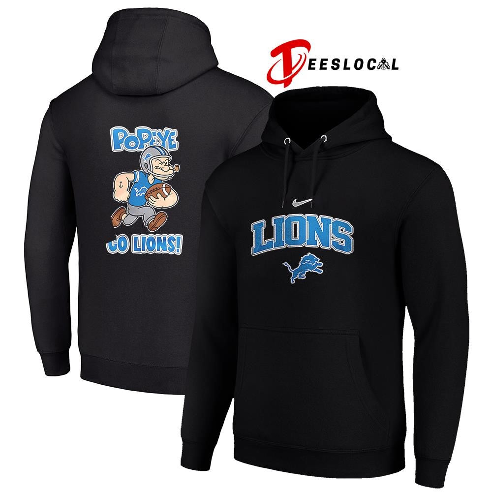 Detroit Lions x Pop eye pose cartoon shirt