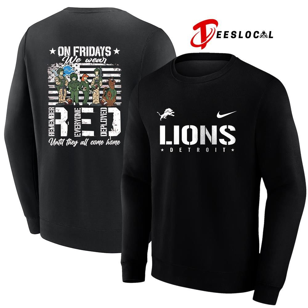 Detroit Lions x Scooby Doo on friday we wear RED until they all come home shirt