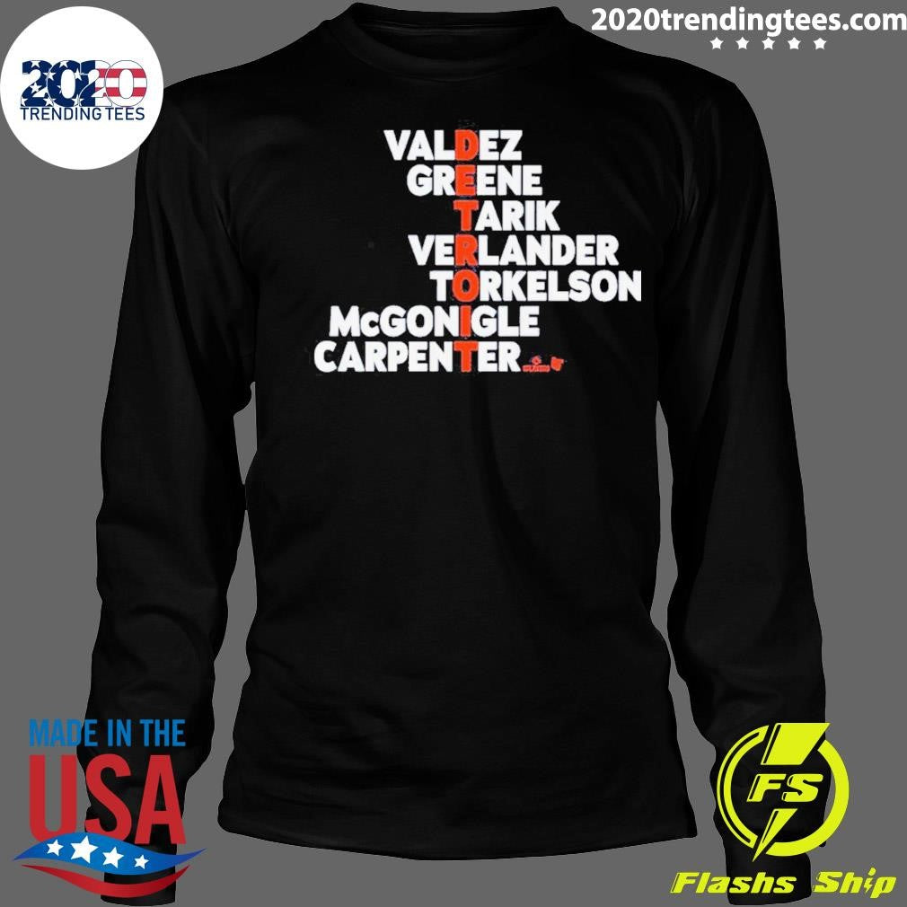 Detroit Names 2026 Valdez Greene Tarik Verlander Torkelson McGonigle Carpenter Shirt