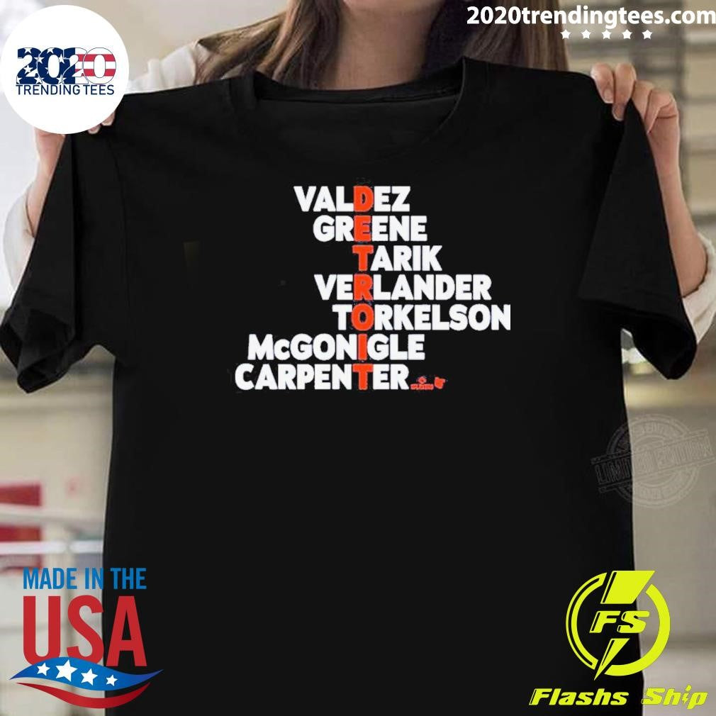 Detroit Names 2026 Valdez Greene Tarik Verlander Torkelson McGonigle Carpenter Shirt
