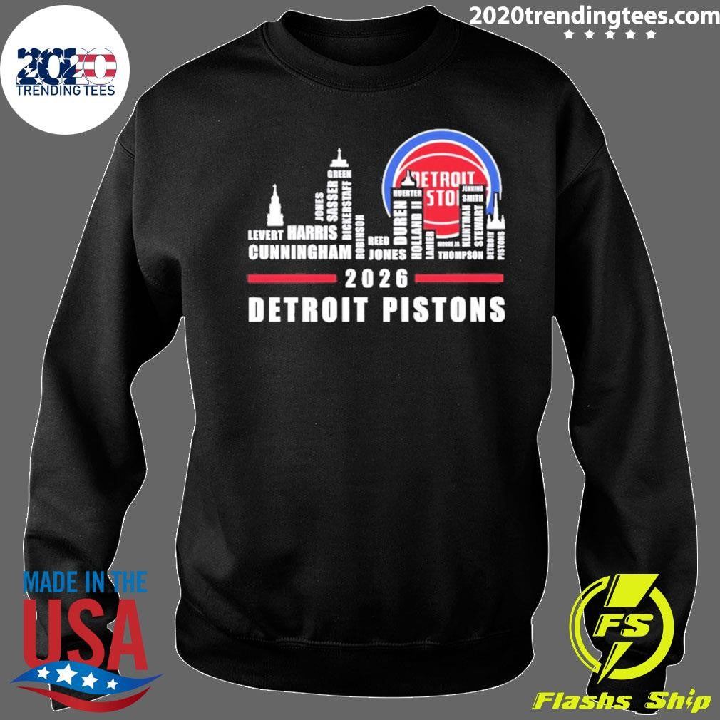 Detroit Pistons 2026 City Skyline Graphic Shirt