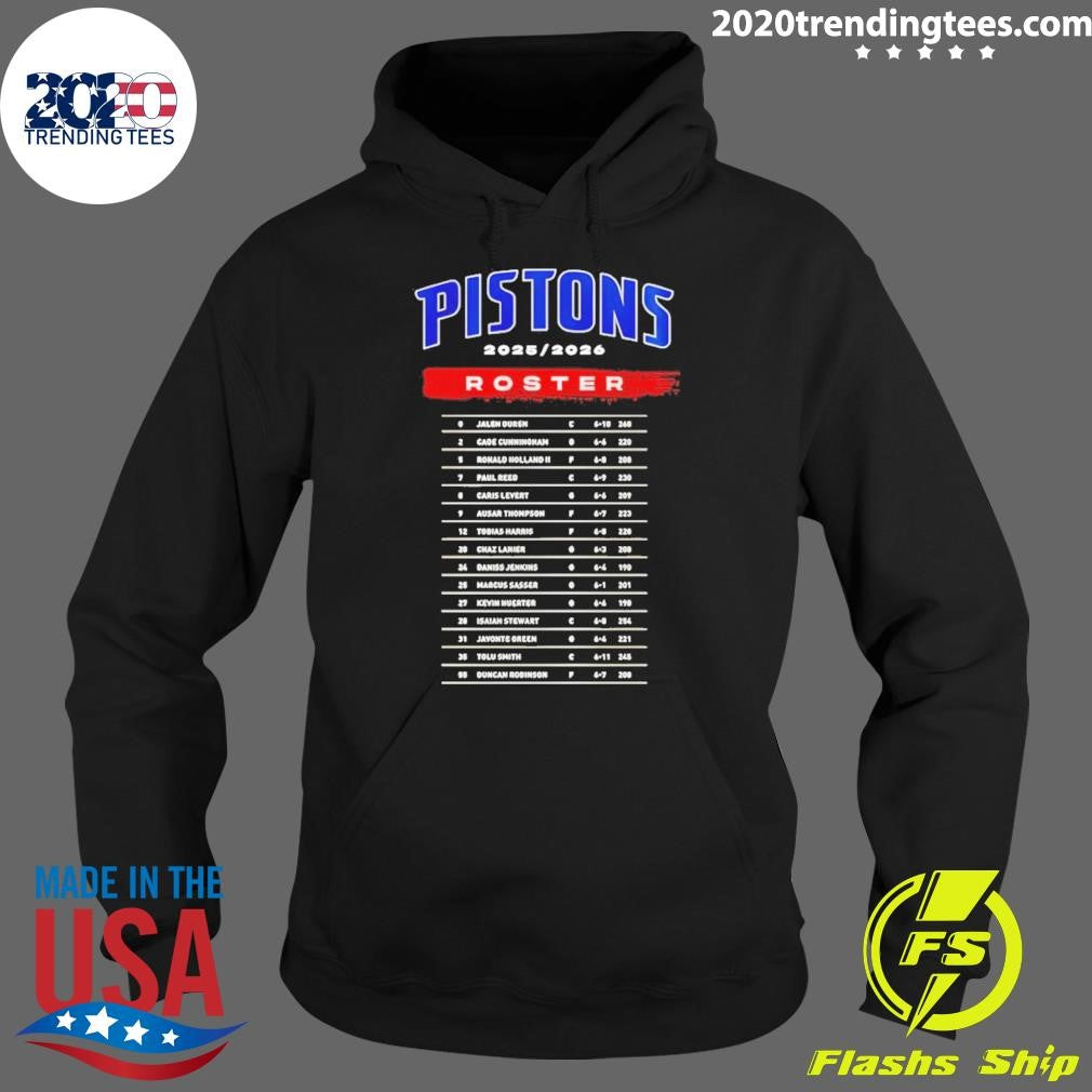 Detroit Pistons All Dawg Nba Playoffs 2025-26 Roster Shirt