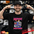 Detroit Pistons NBA cartoon Hooper Driving Car T-Shirt