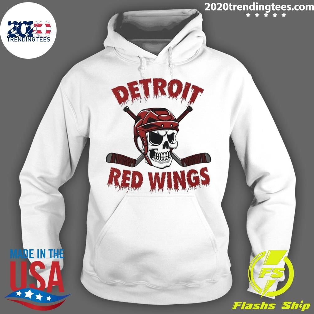 Detroit Red Wings Skull Hockey Shirt