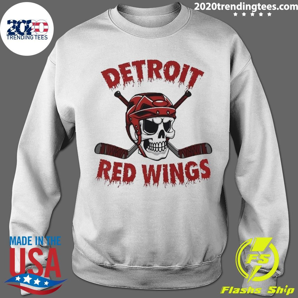 Detroit Red Wings Skull Hockey Shirt