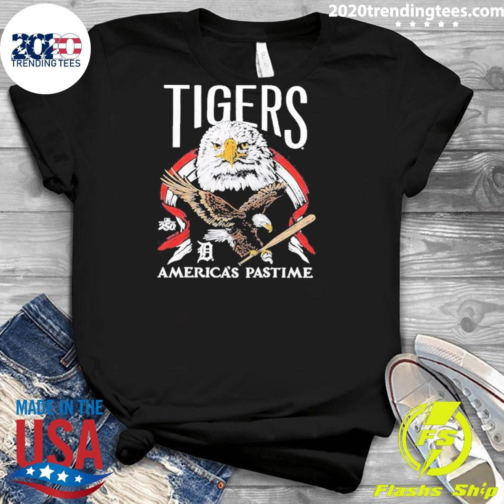 Detroit Tigers America’s Pastime 250th Celebration Bald Eagle Shirt