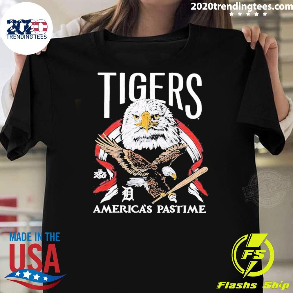 Detroit Tigers America’s Pastime 250th Celebration Bald Eagle Shirt