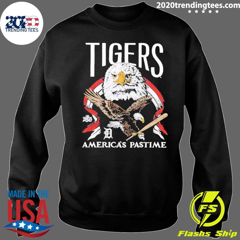Detroit Tigers America’s Pastime 250th Celebration Bald Eagle Shirt