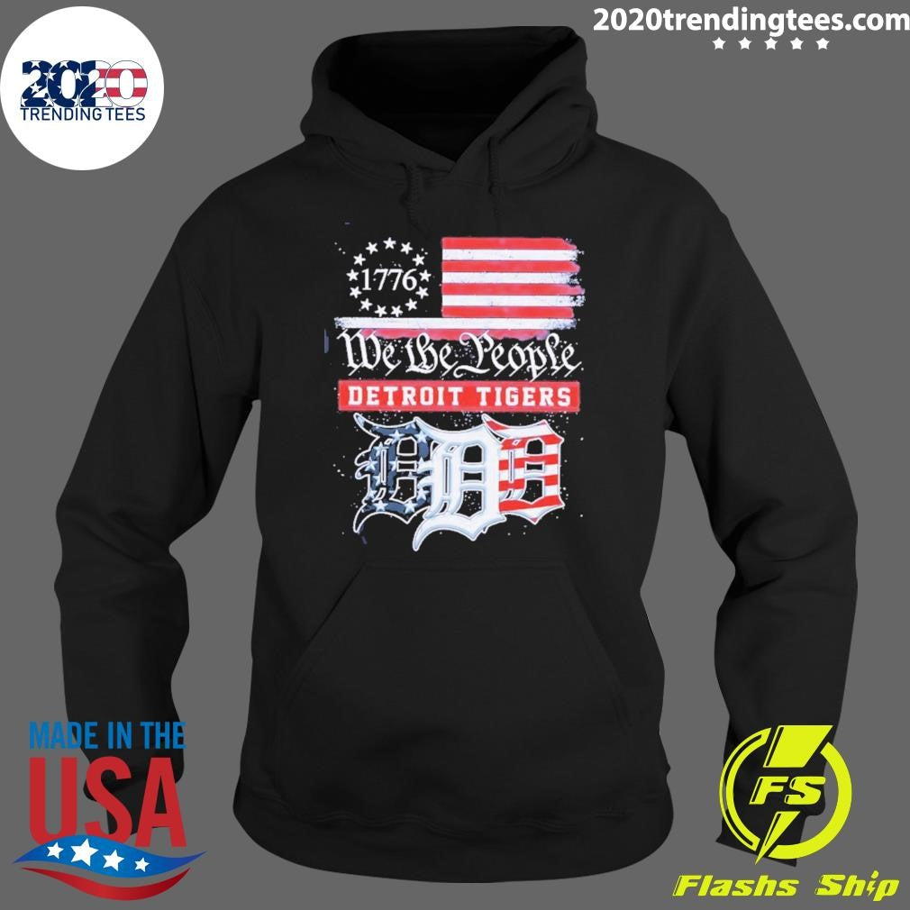 Detroit Tigers Baseball We The People 1776 American Flag Shirt