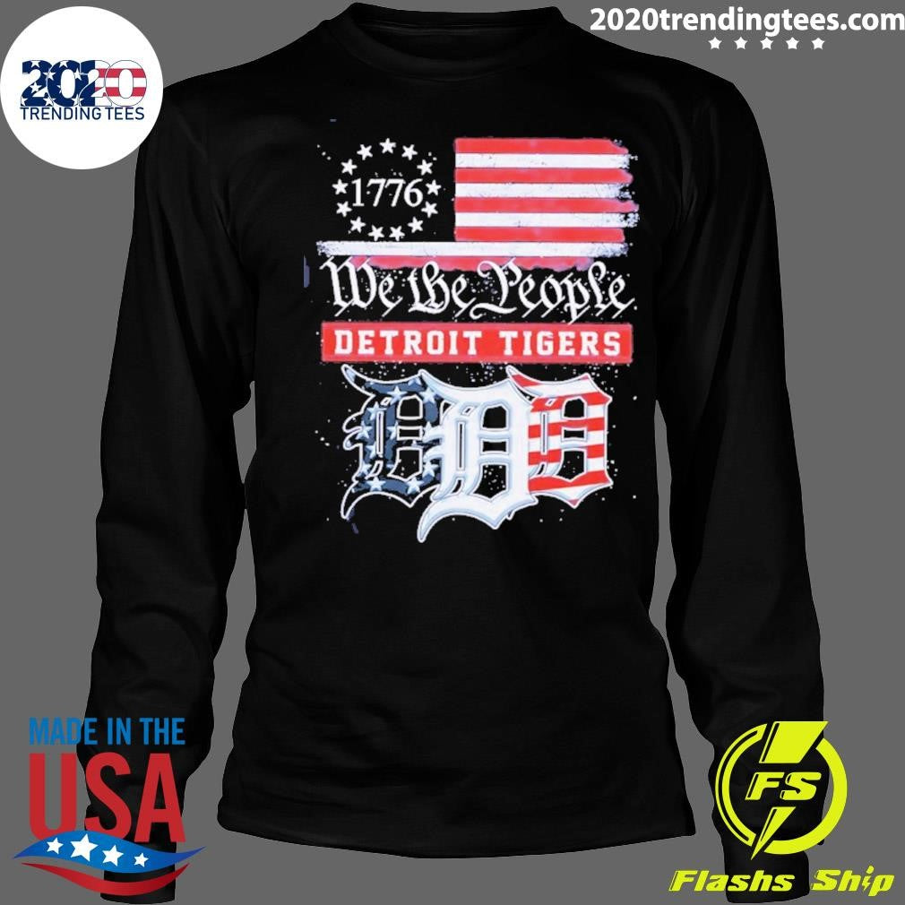 Detroit Tigers Baseball We The People 1776 American Flag Shirt