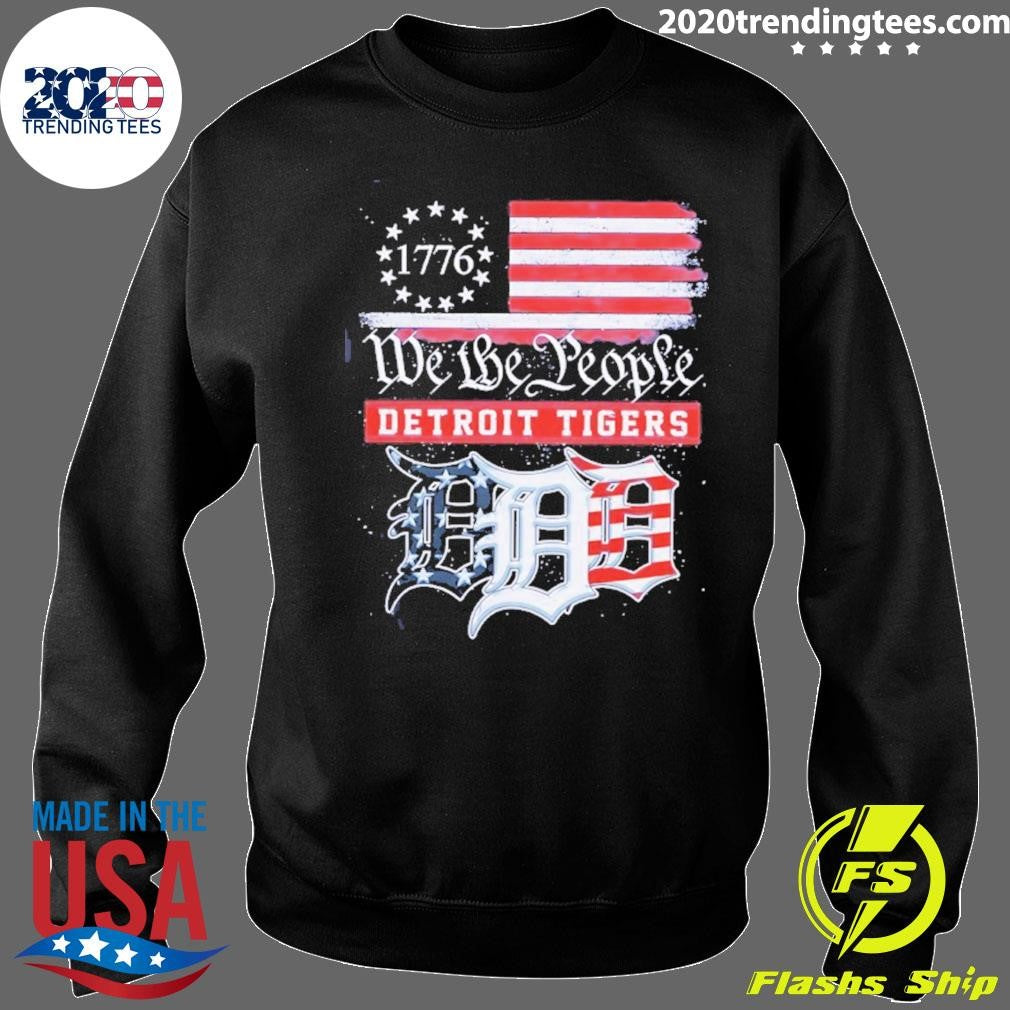 Detroit Tigers Baseball We The People 1776 American Flag Shirt