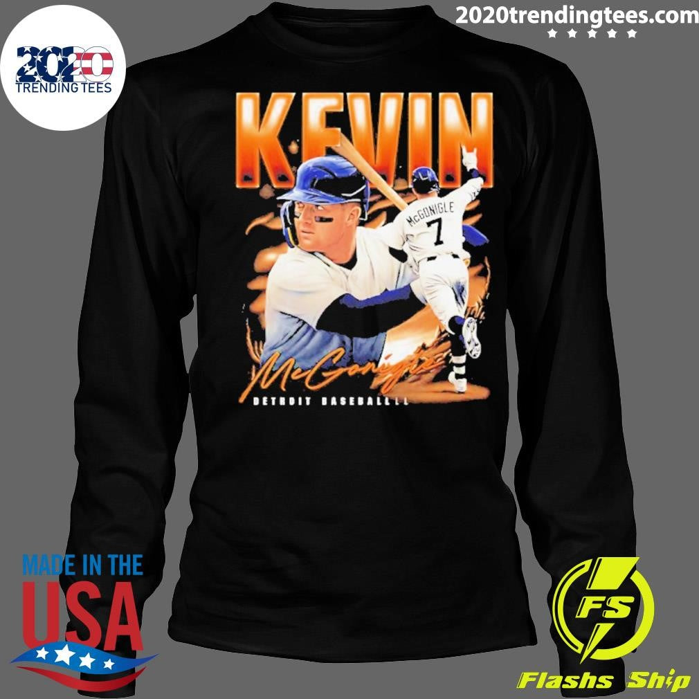 Detroit Tigers Kevin Mcgonigle Collage Signature Airbrush Shirt