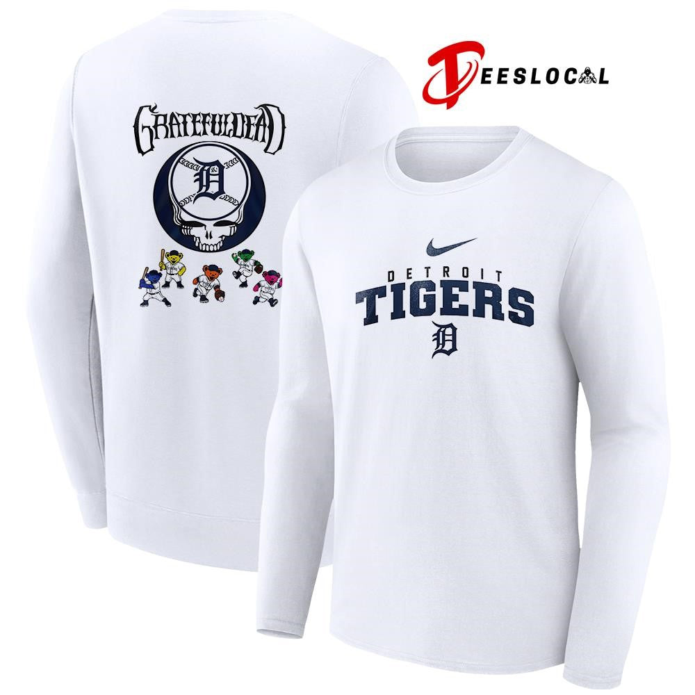 Detroit Tigers x Grateful Dead bear mascot shirt