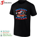 Detroit Tigers x Grateful Dead skeleton car flag MLB graphic shirt