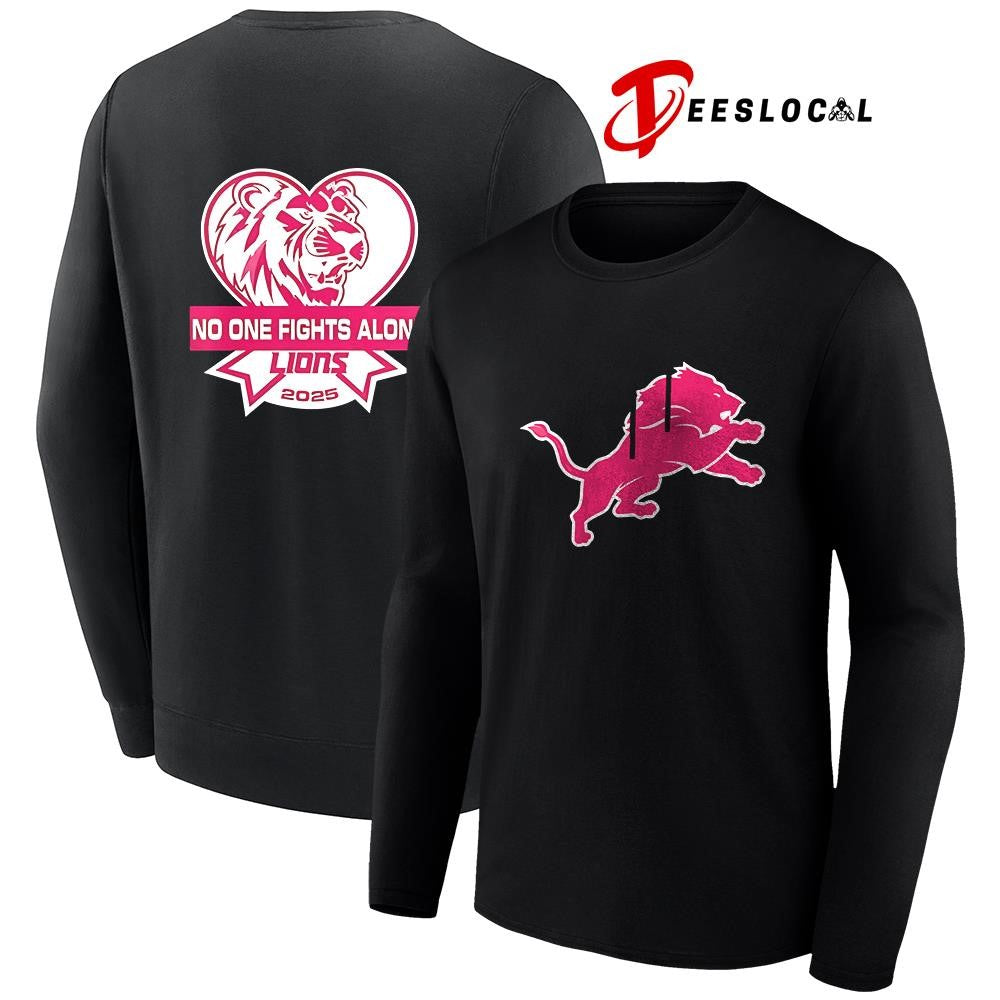 DetroitLionsnoonefightsalonefightcancerlogoshirt