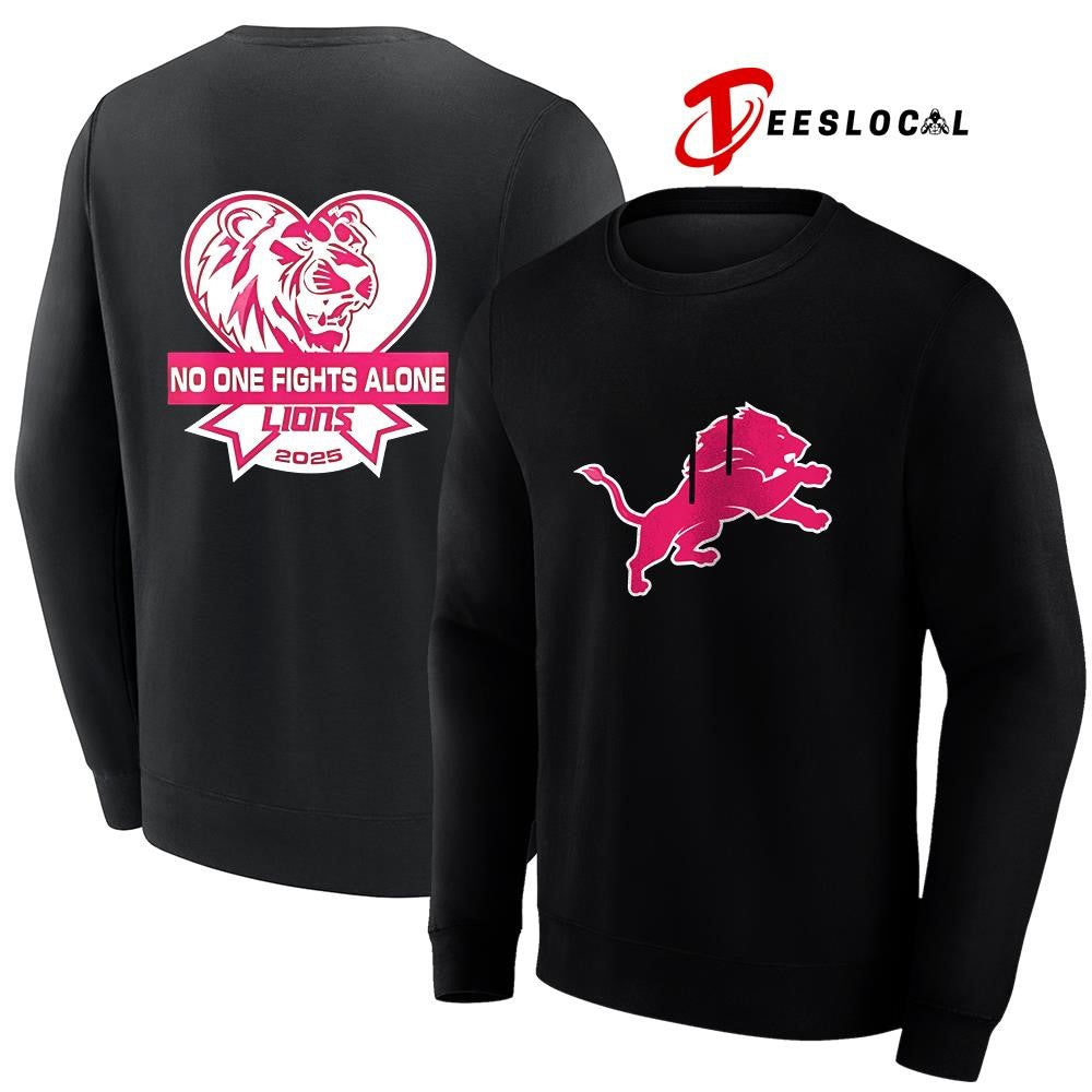 DetroitLionsnoonefightsalonefightcancerlogoshirt