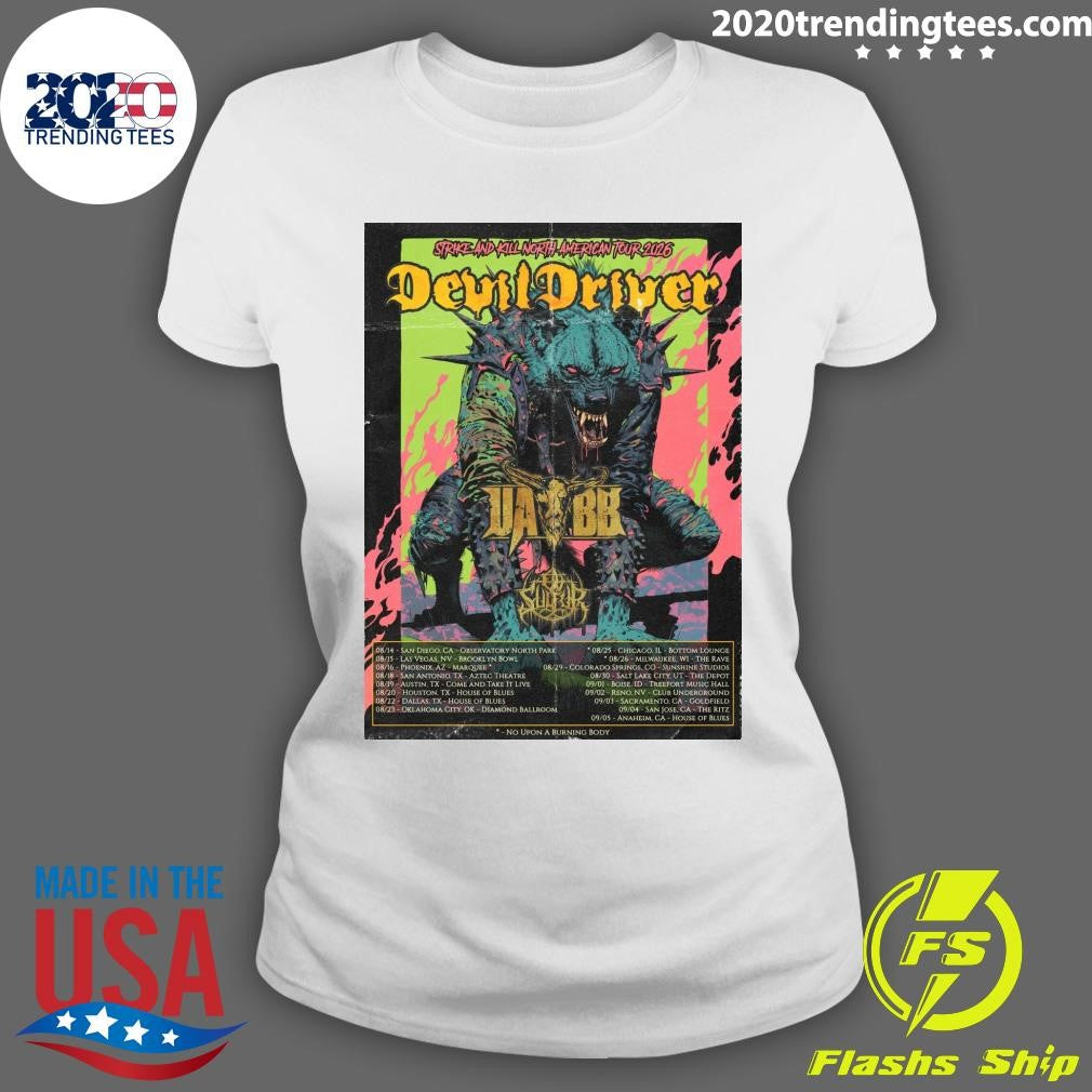 DevilDriver Strike And Kill North American Tour 2026 Shirt