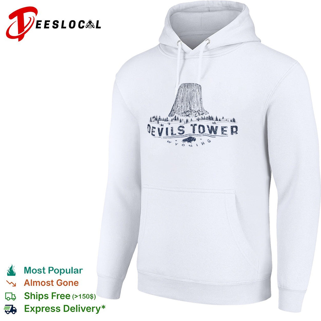 Devils Tower Wyoming National Monument Bison Nature Outdoors Landscape shirt