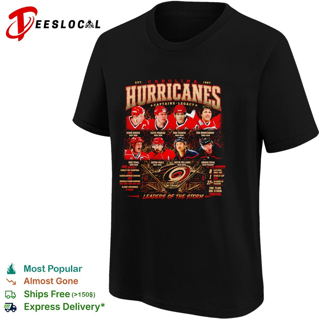 Dineen Primeau Francis Brind Amour Staal Faulk Williams Carolina Hurricanes Captains shirt