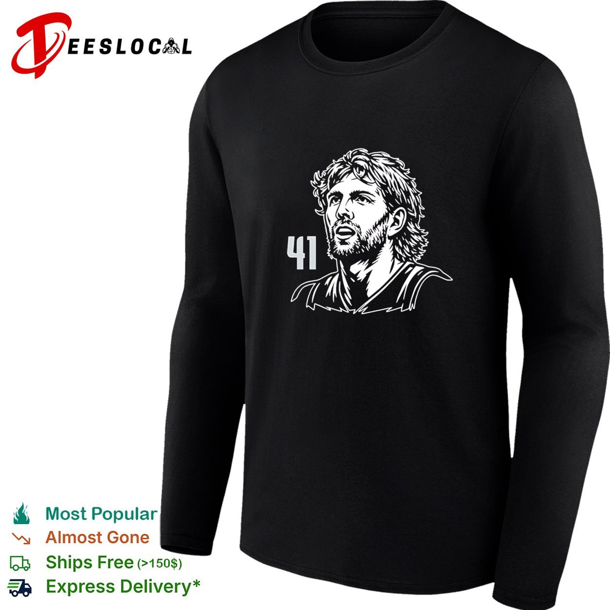 Dirk Nowitzki 41 Dallas Mavericks NBA Hall of Famer shirt