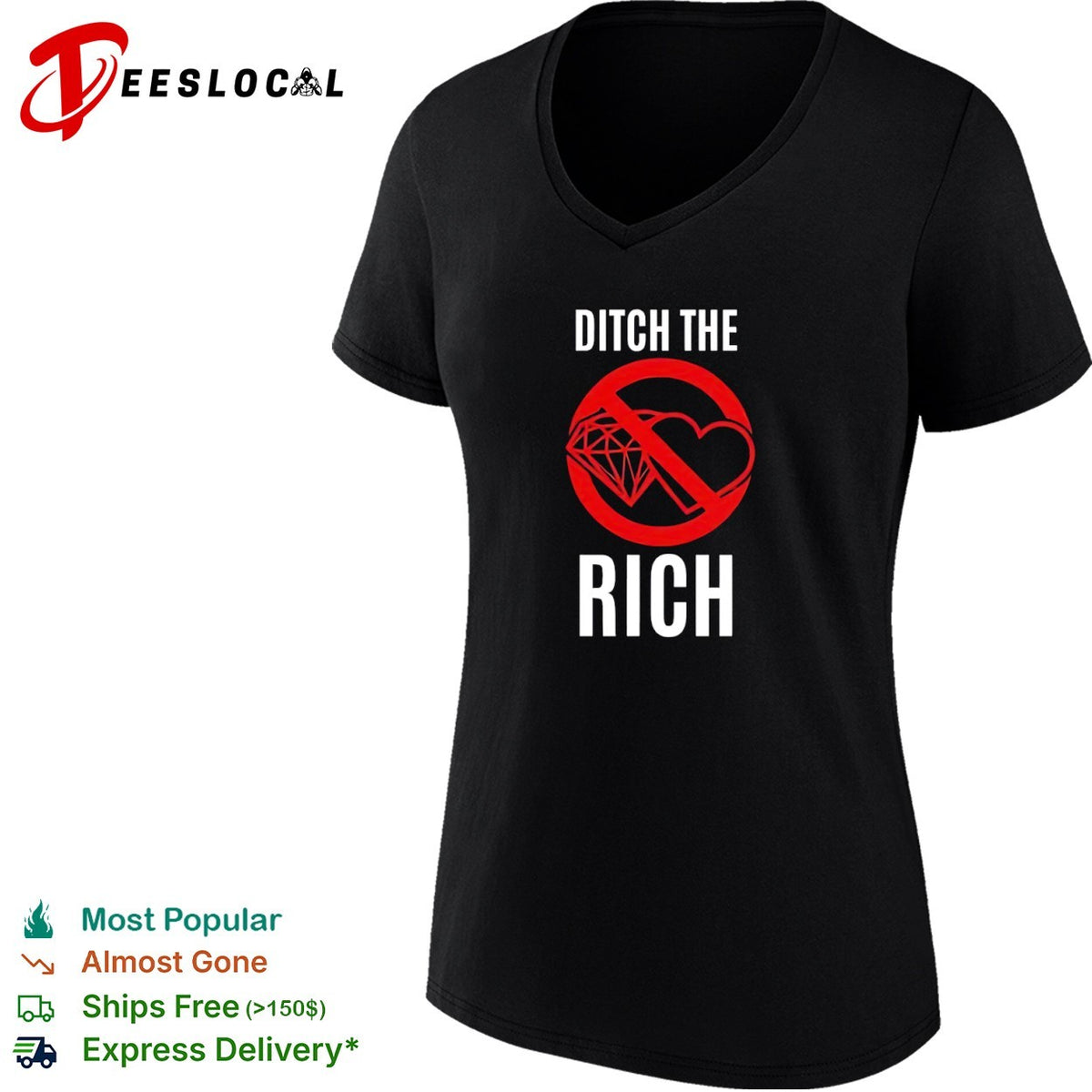 Ditch the rich anti logo shirt