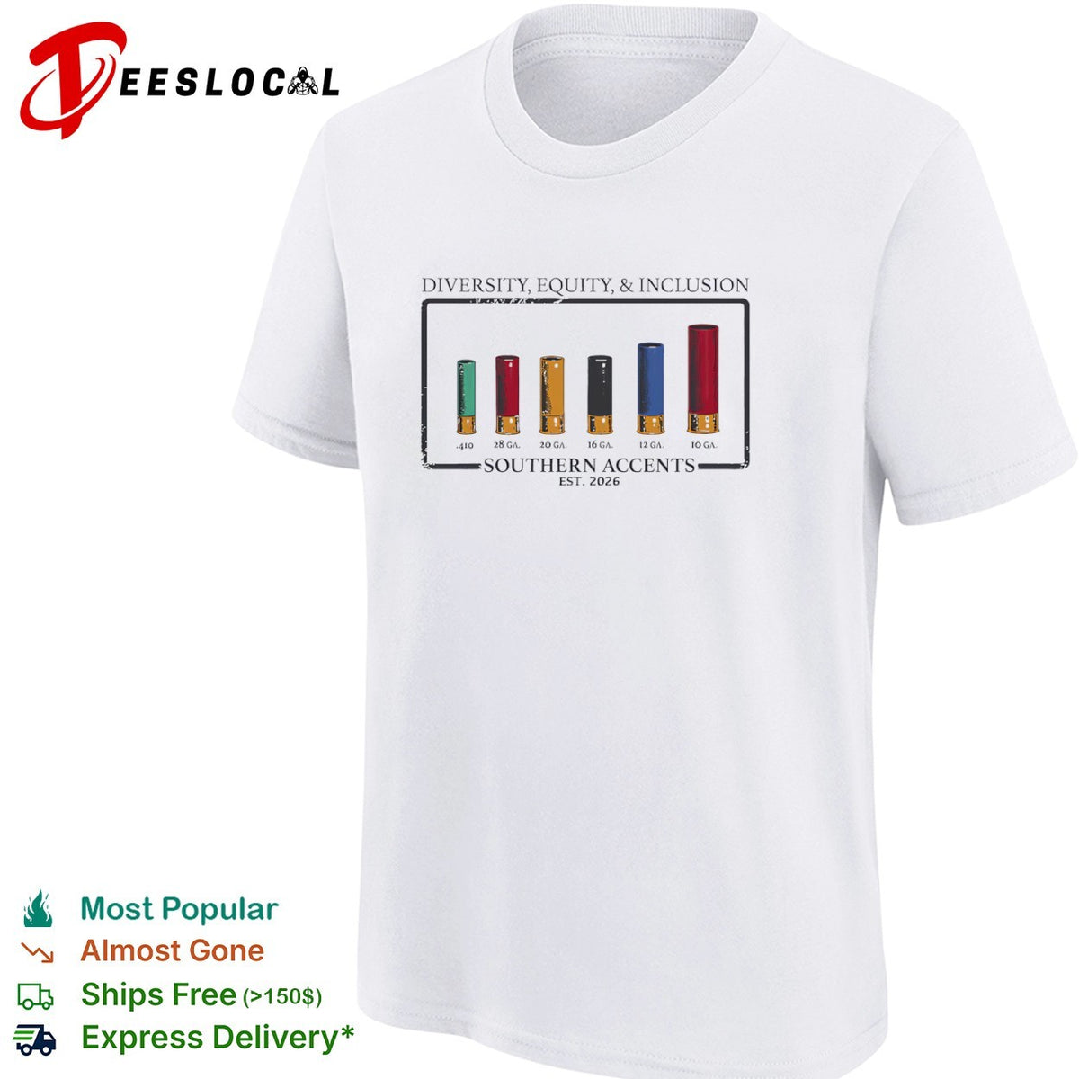 Diversity Equity and Inclusion Southern Accents Shotgun Shells shirt