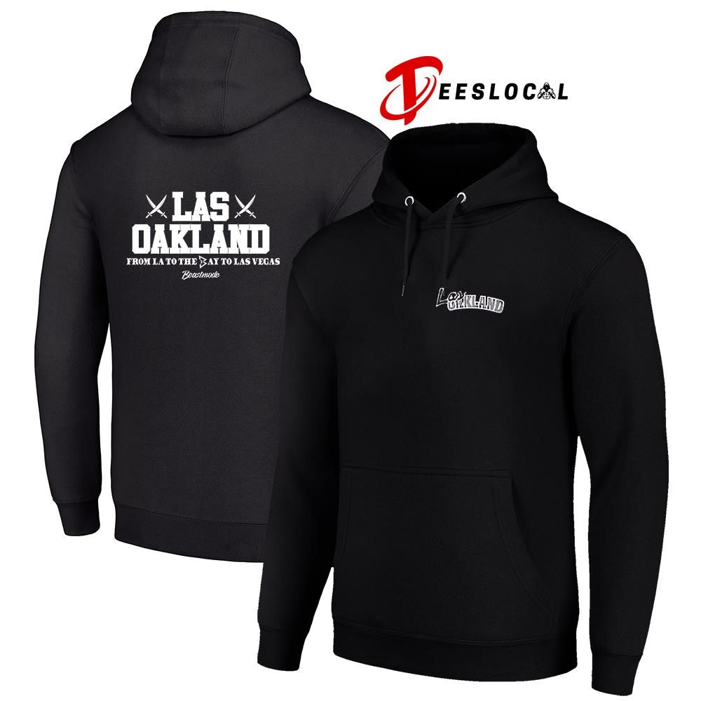 Do2muchent x Las Oakland from LA to the Bay to Las Vegas Beastmode graphic shirt