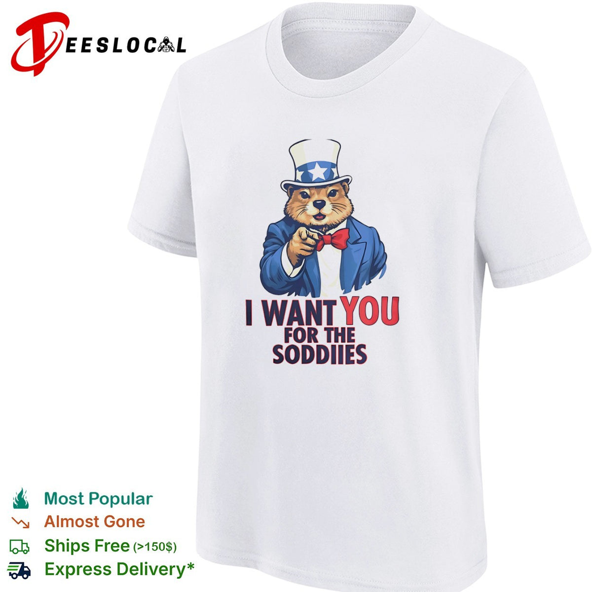 Dog Uncle Sam I want you for the Soddies shirt