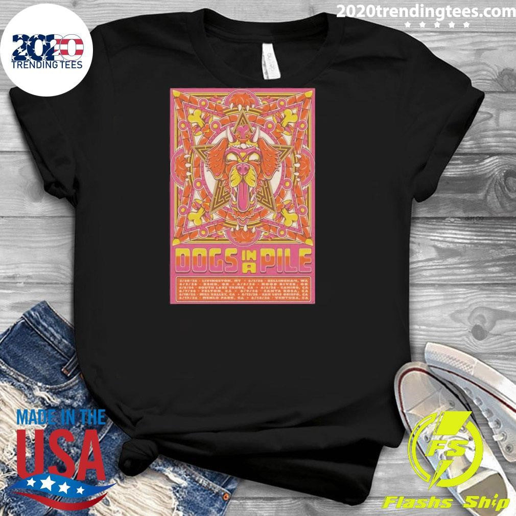 Dogs In A Pile West Coast 2026 Tour Poster Shirt