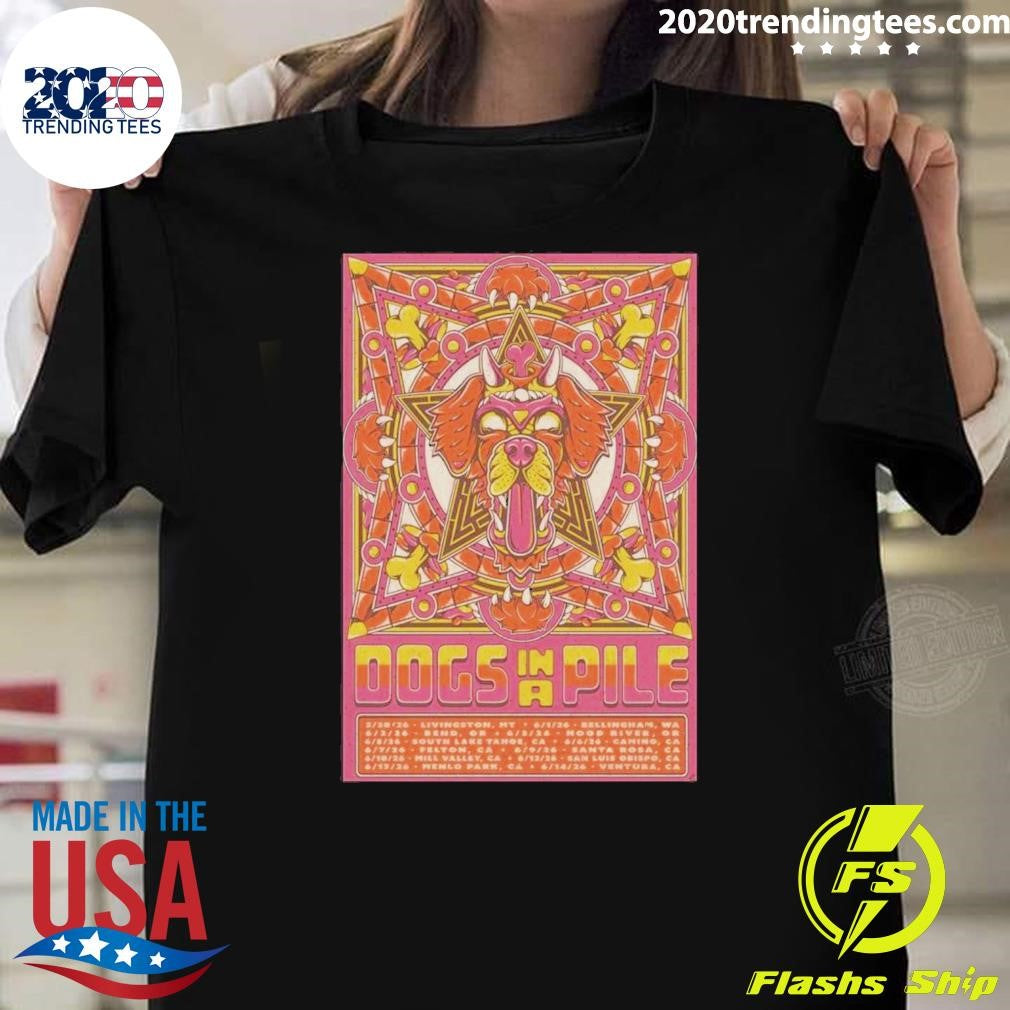 Dogs In A Pile West Coast 2026 Tour Poster Shirt