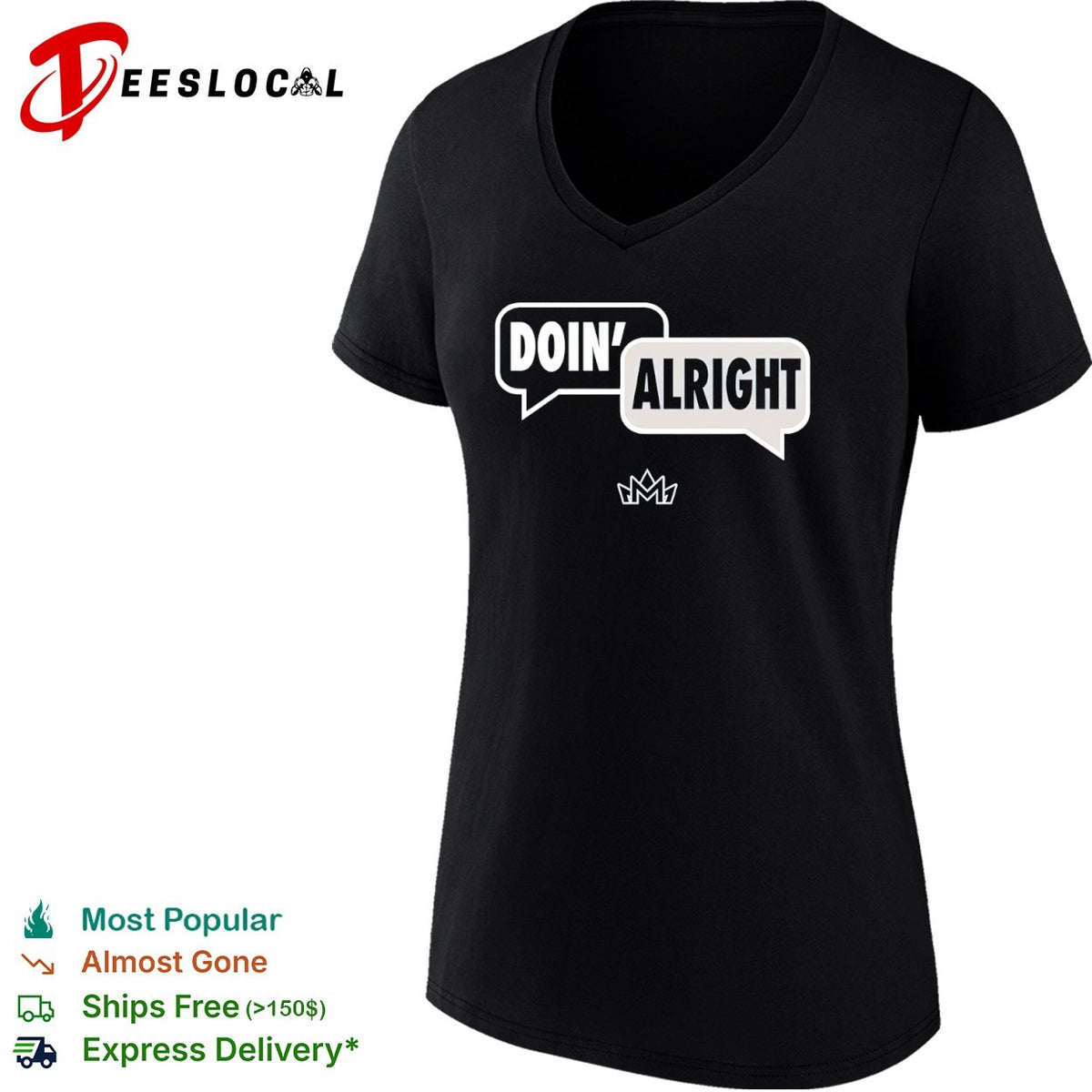 Doin’ alright talk bubble shirt