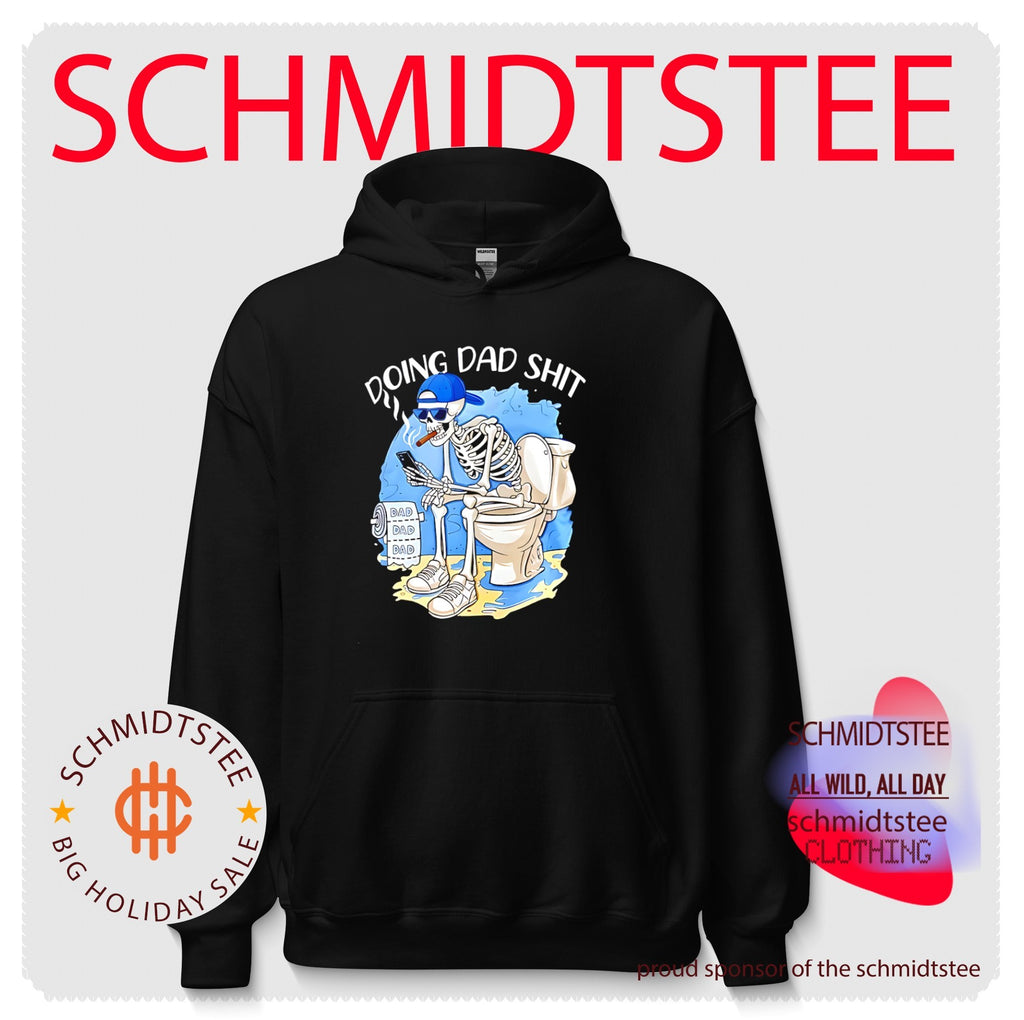 Doing dad shit skeleton sitting on toilet graphic shirt