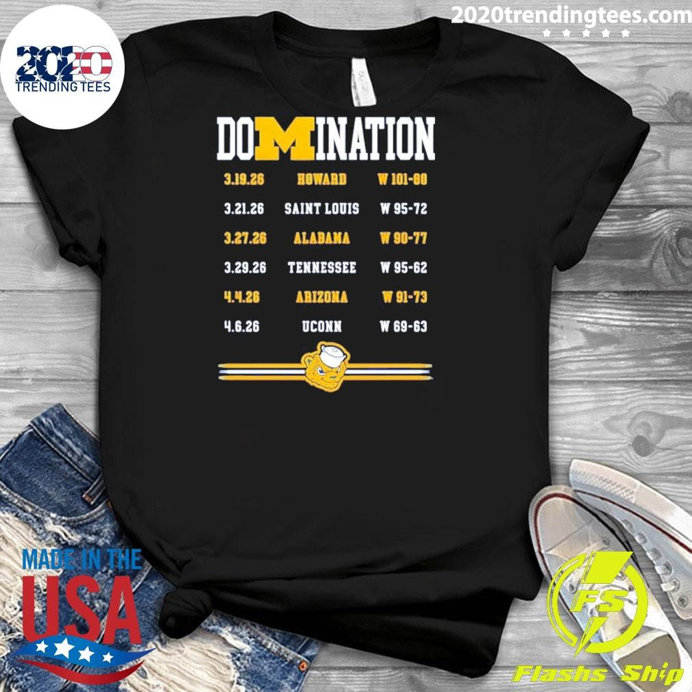 Domination Michigan Wolverines Basketball Howard Saint Louis Alabama Tennessee shirt