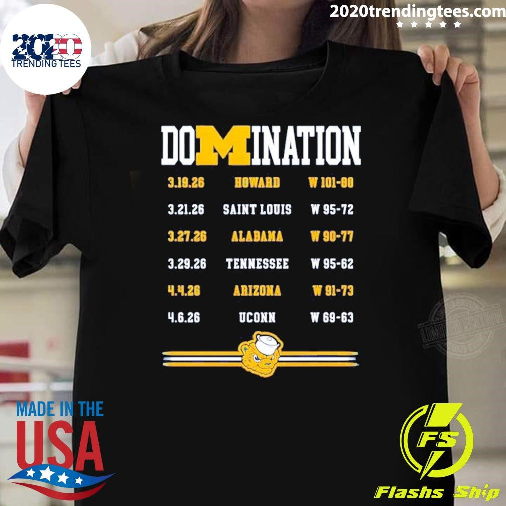 Domination Michigan Wolverines Basketball Howard Saint Louis Alabama Tennessee shirt