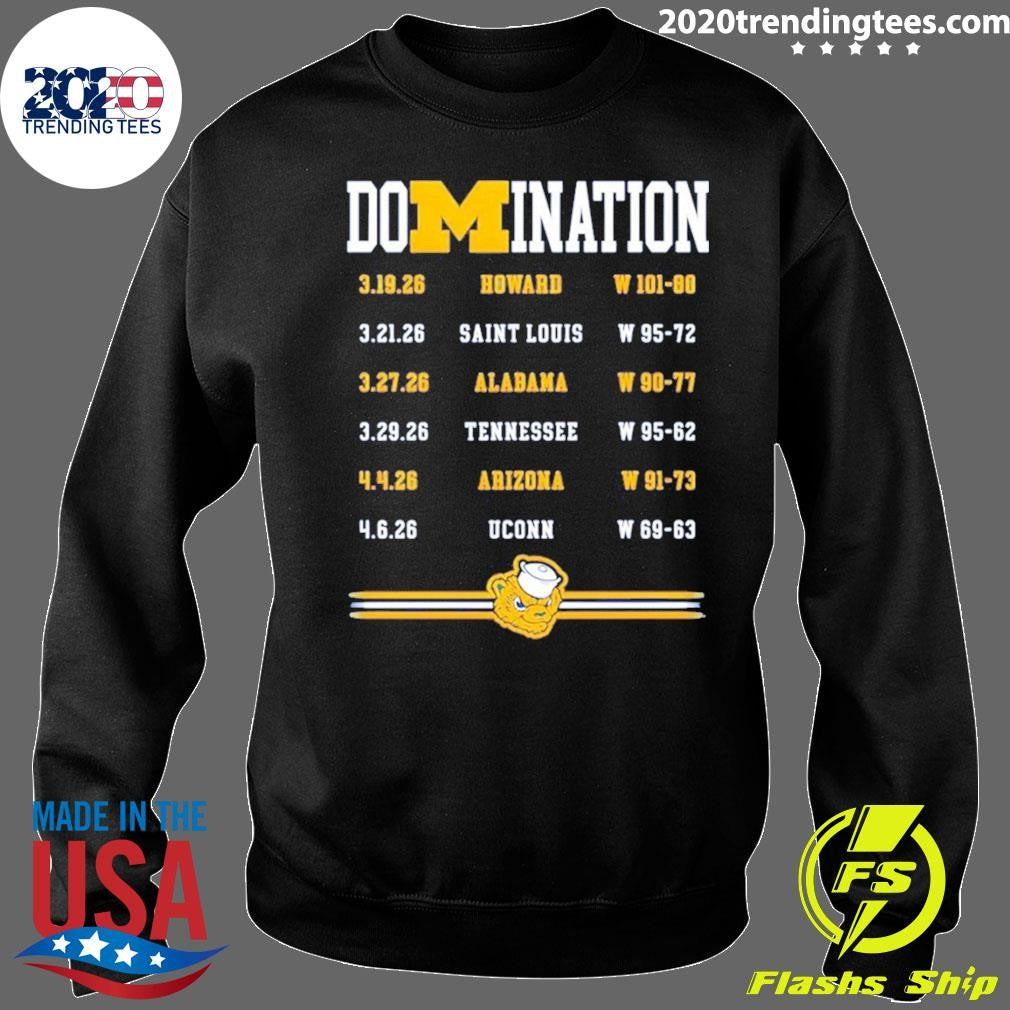 Domination Michigan Wolverines Basketball Howard Saint Louis Alabama Tennessee shirt