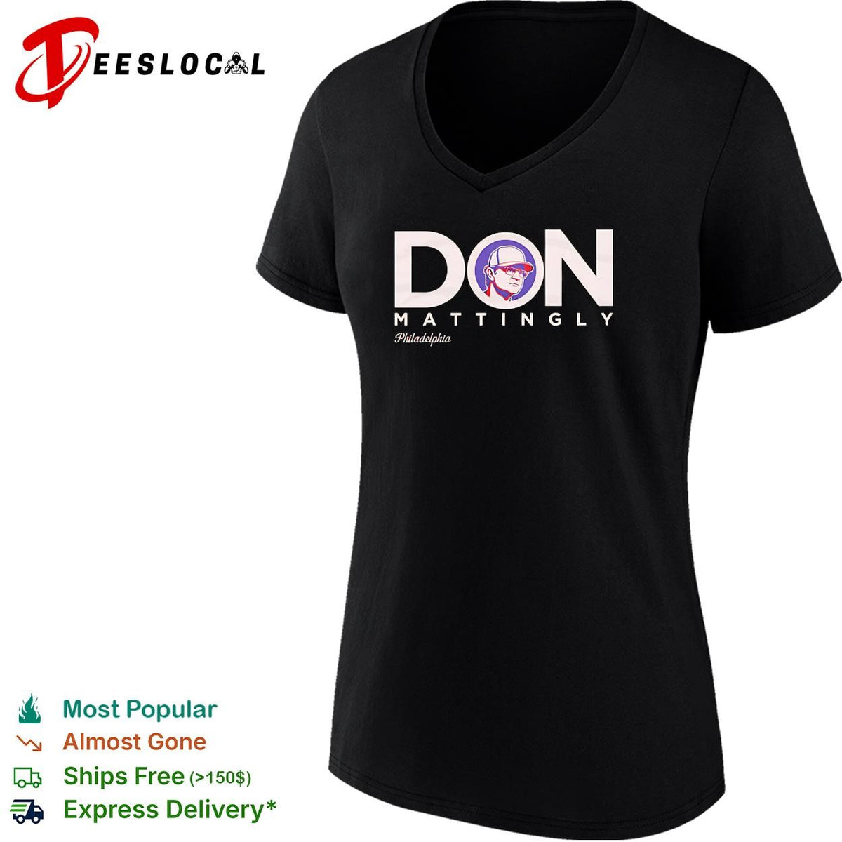 Don Mattingly Philadelphia Phillies manager coach graphic shirt