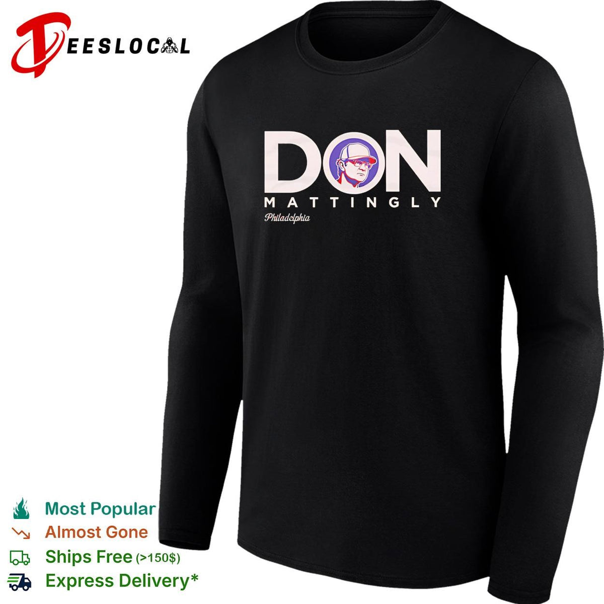 Don Mattingly Philadelphia Phillies manager coach graphic shirt