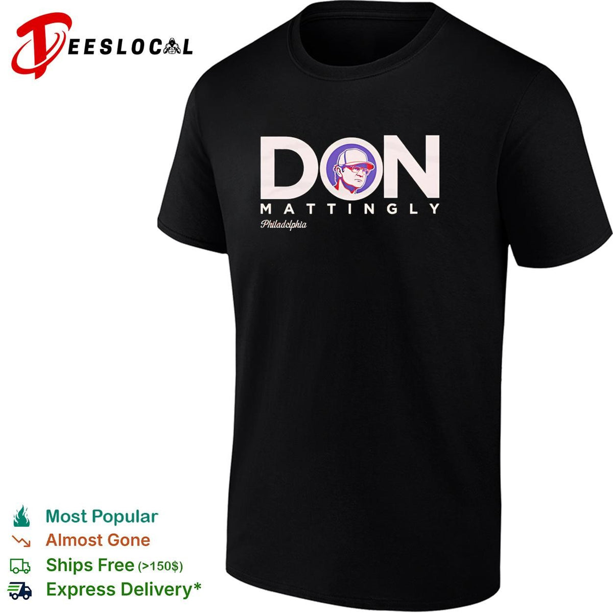 Don Mattingly Philadelphia Phillies manager coach graphic shirt