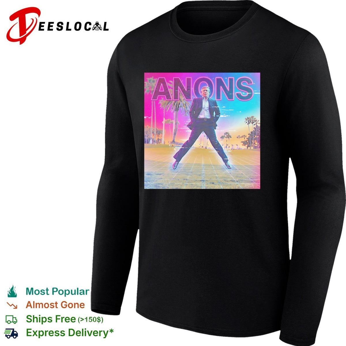 Donald Trump Anons vaporwave golf glitch club shirt