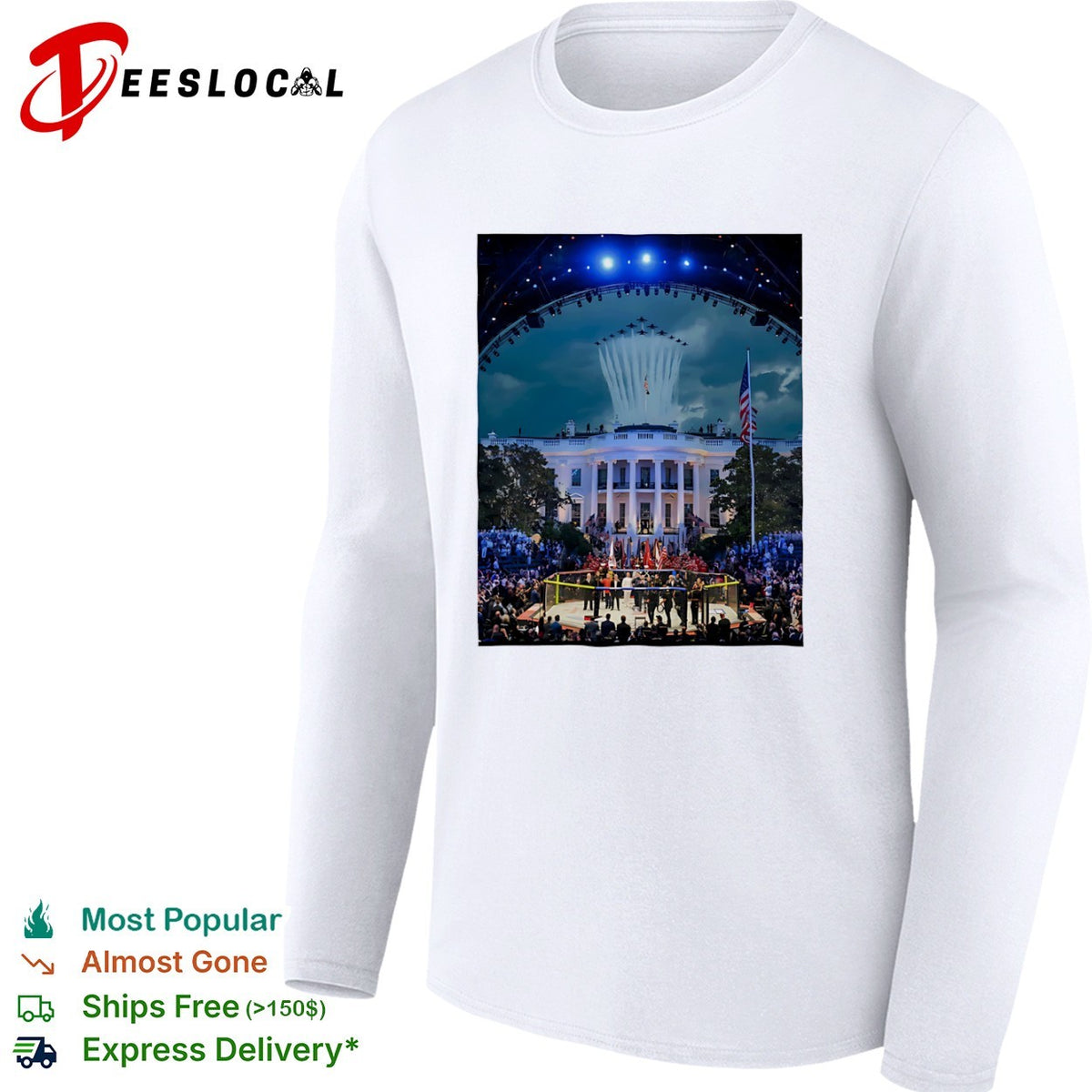 Donald Trump UFC White House Air Force Jets Flyover Parody Commemorative shirt