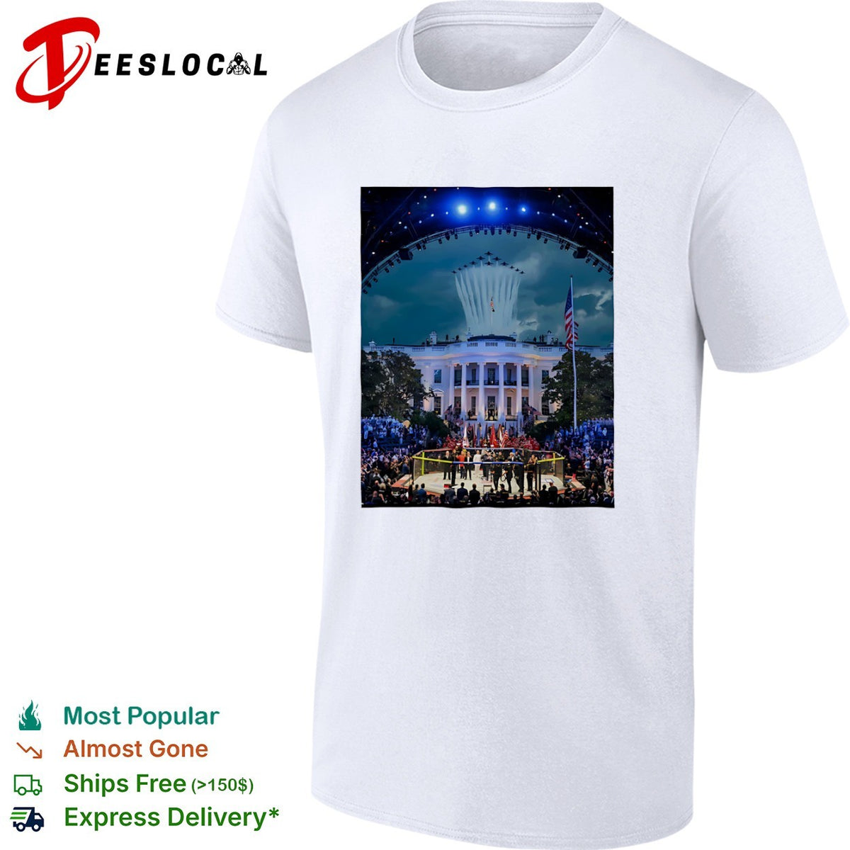 Donald Trump UFC White House Air Force Jets Flyover Parody Commemorative shirt