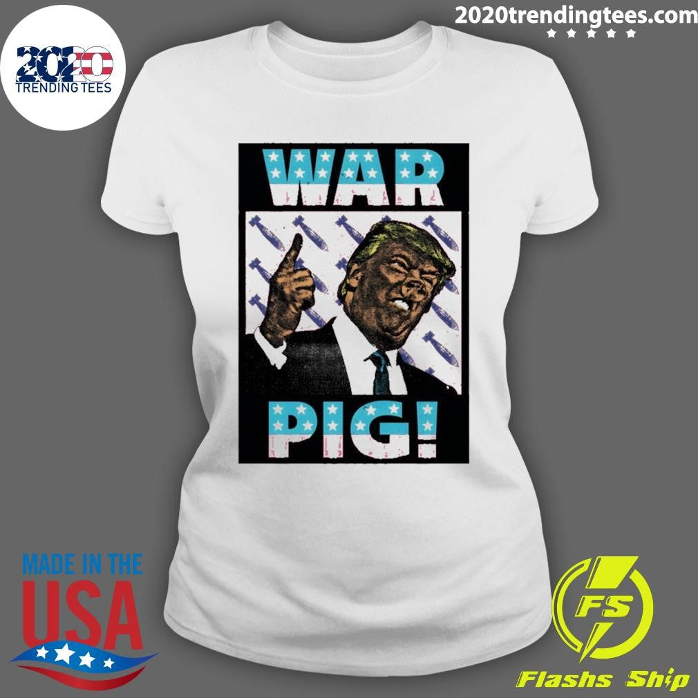 Donald Trump War Pig Rocket American Flag Shirt