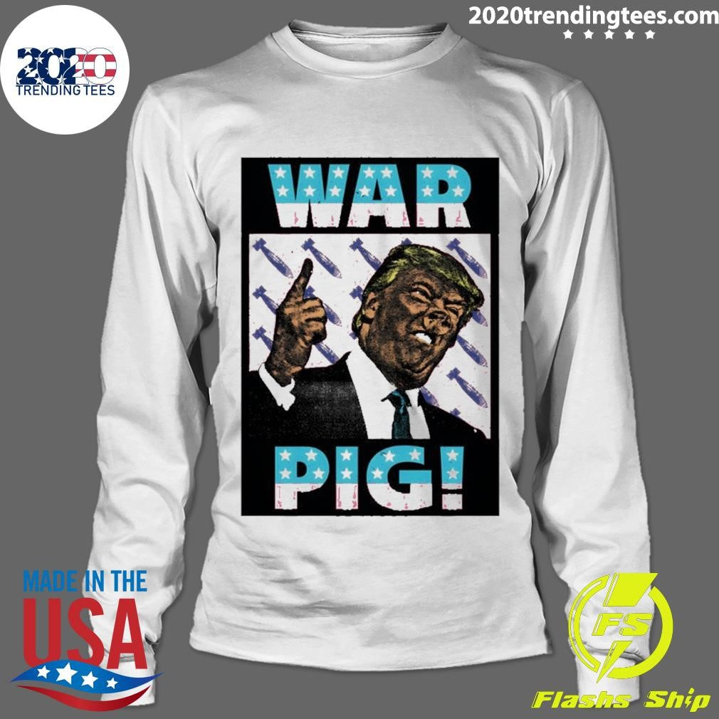 Donald Trump War Pig Rocket American Flag Shirt