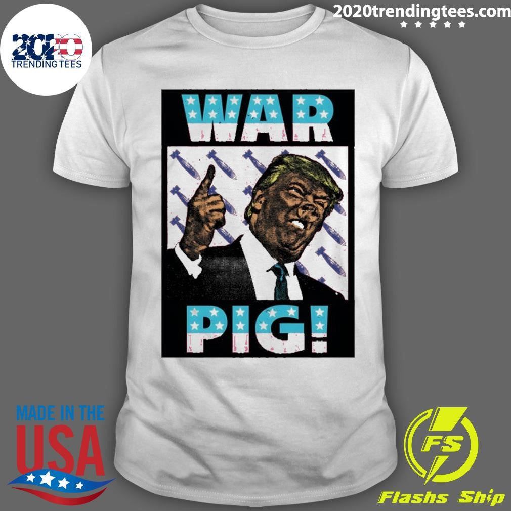 Donald Trump War Pig Rocket American Flag Shirt