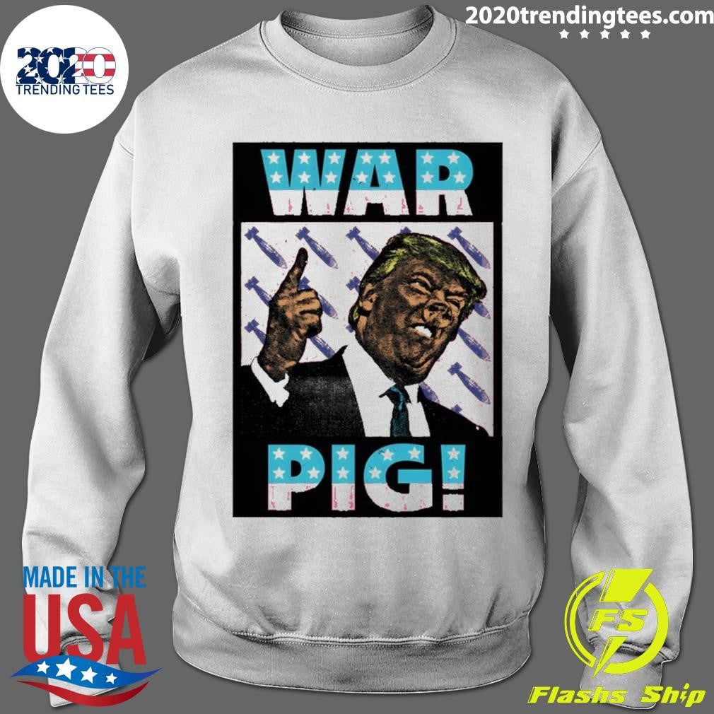 Donald Trump War Pig Rocket American Flag Shirt